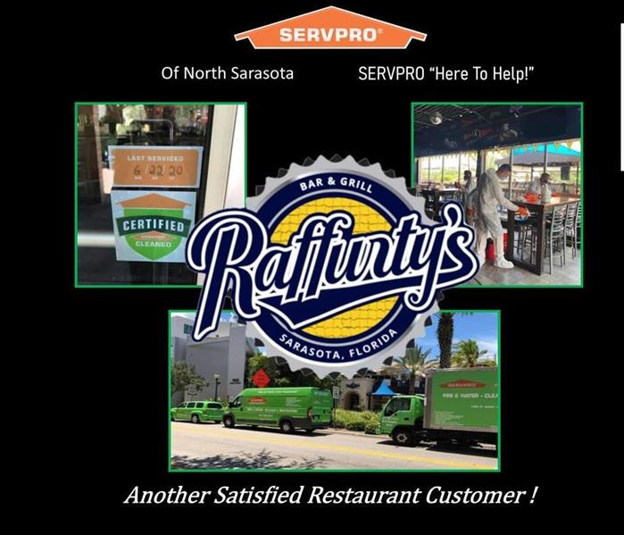 SERVPRO cleaning techniques and Raffurty's logo